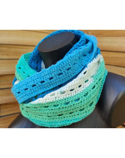 Snood crochet Lurex Tricolore